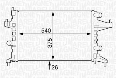 MAGNETI MARELLI 350213829000 -  Радиатор, охлаждение двигателя